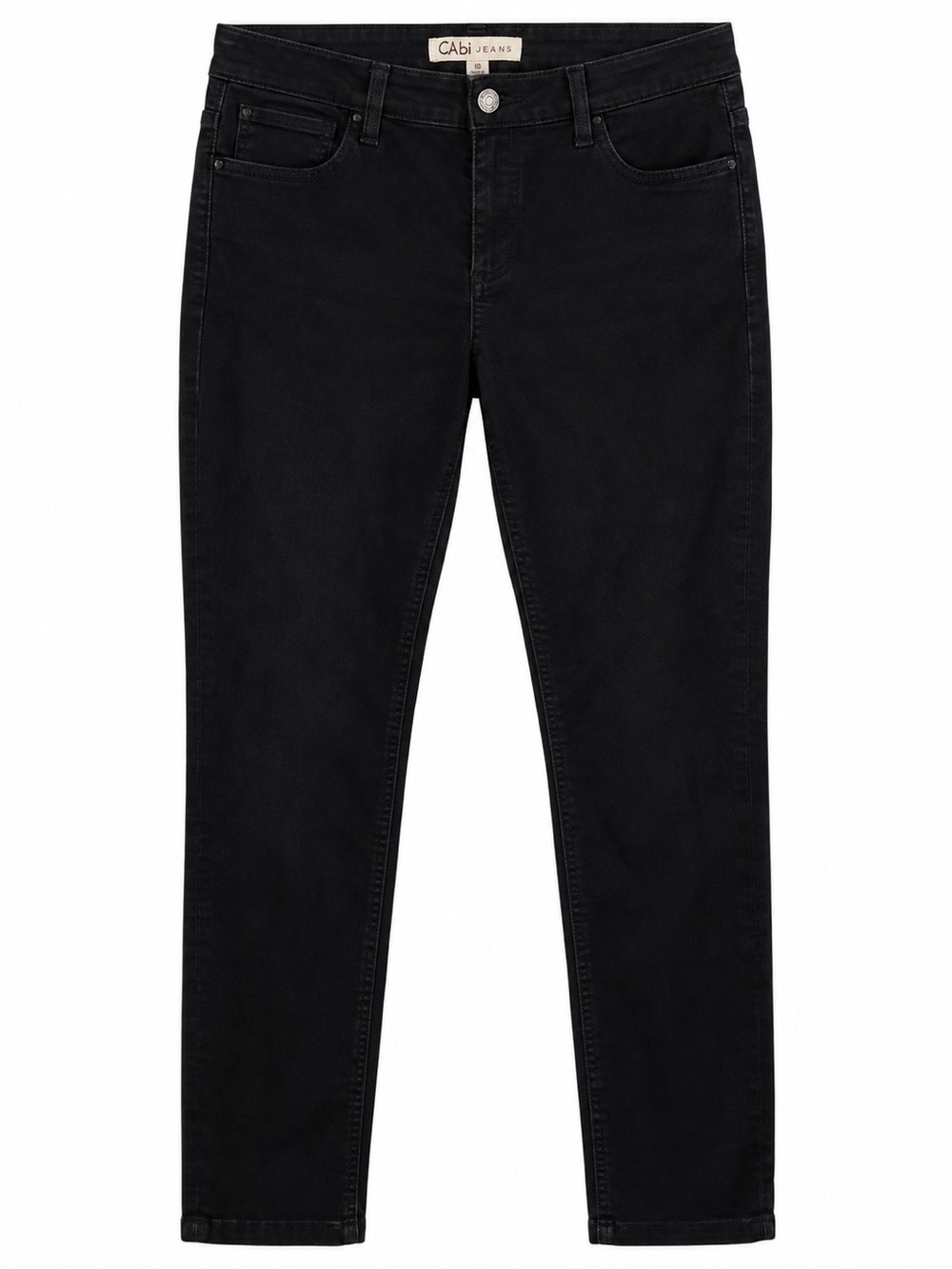 Cabi Womens Size 10 Black Jeans Slim Straight Ankle Stretch Denim Style 189